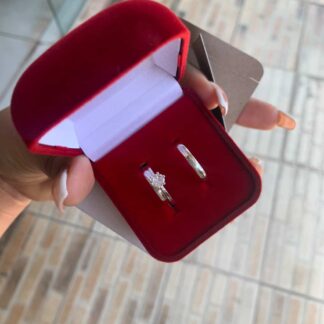 Aliança Anatomica 2mm + Solitário