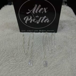 Kit 2mm 70cm + Pingente Pai e Filho/Filha