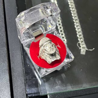 Dedeira da face de Jesus Cristo Prata 925